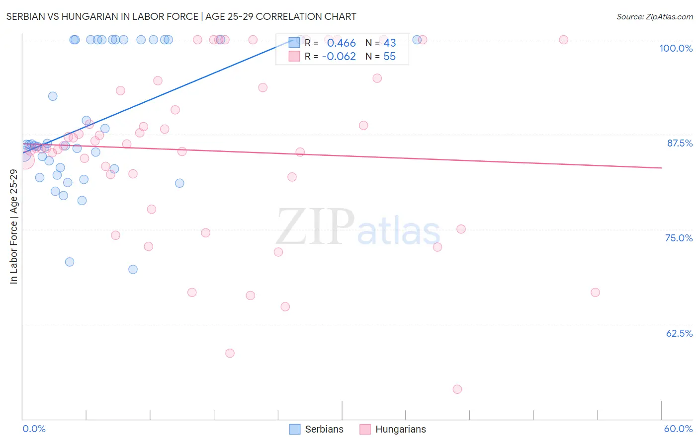 Serbian vs Hungarian In Labor Force | Age 25-29