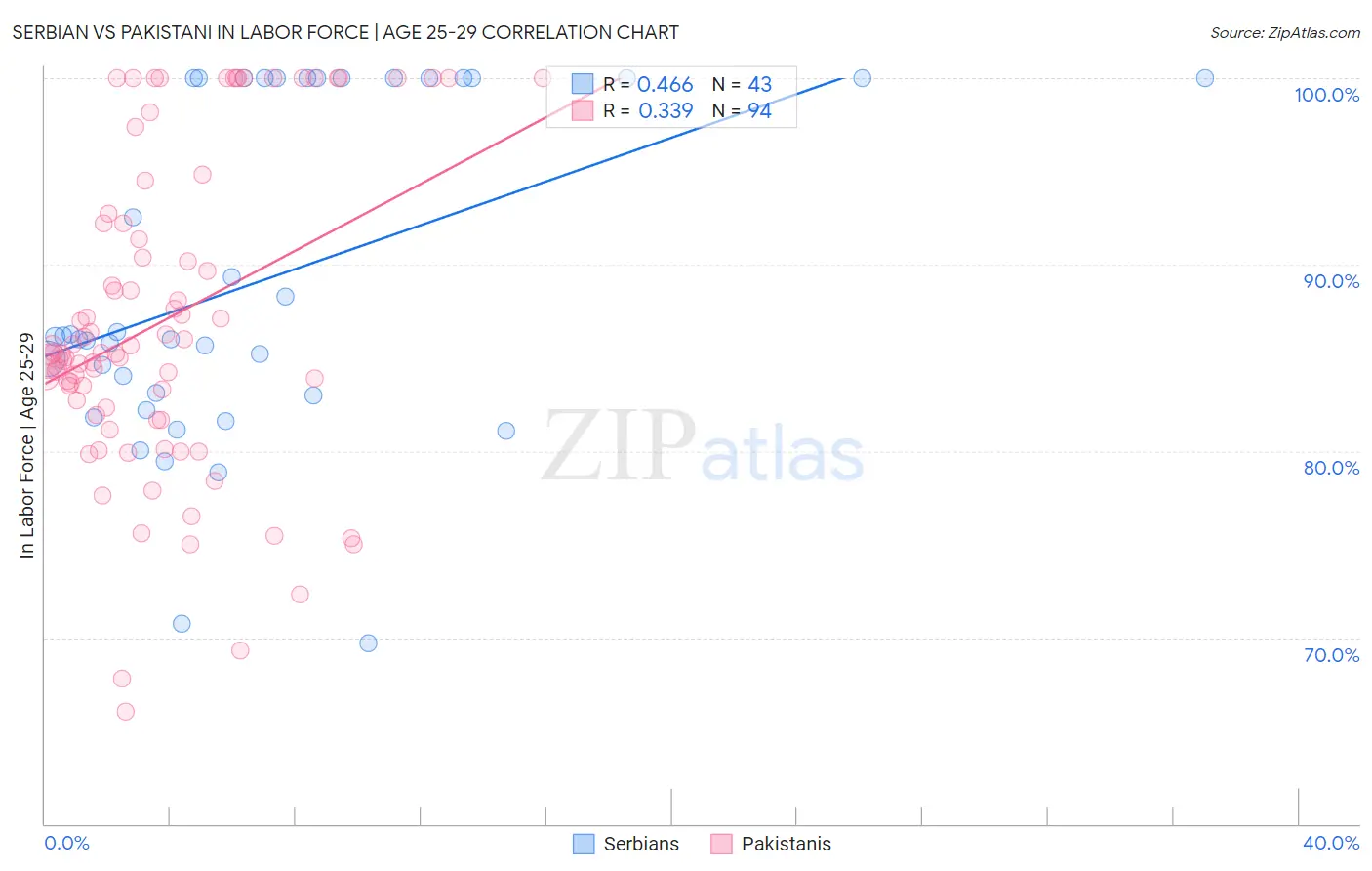Serbian vs Pakistani In Labor Force | Age 25-29