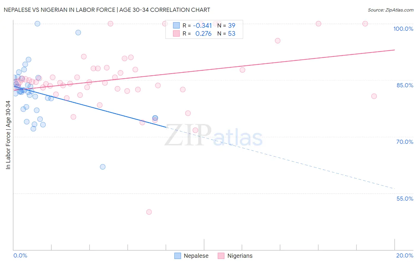 Nepalese vs Nigerian In Labor Force | Age 30-34