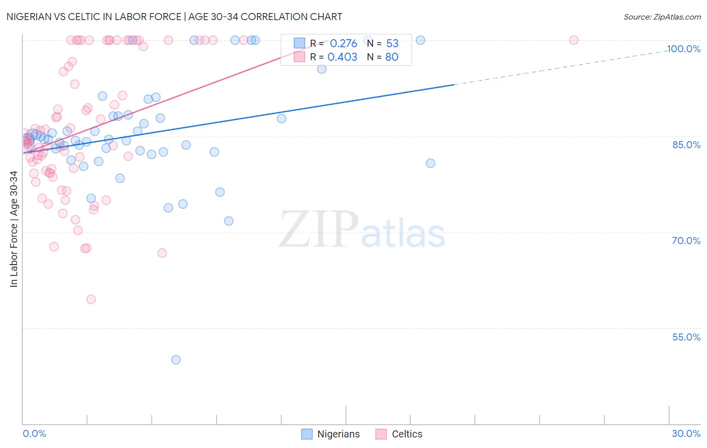 Nigerian vs Celtic In Labor Force | Age 30-34