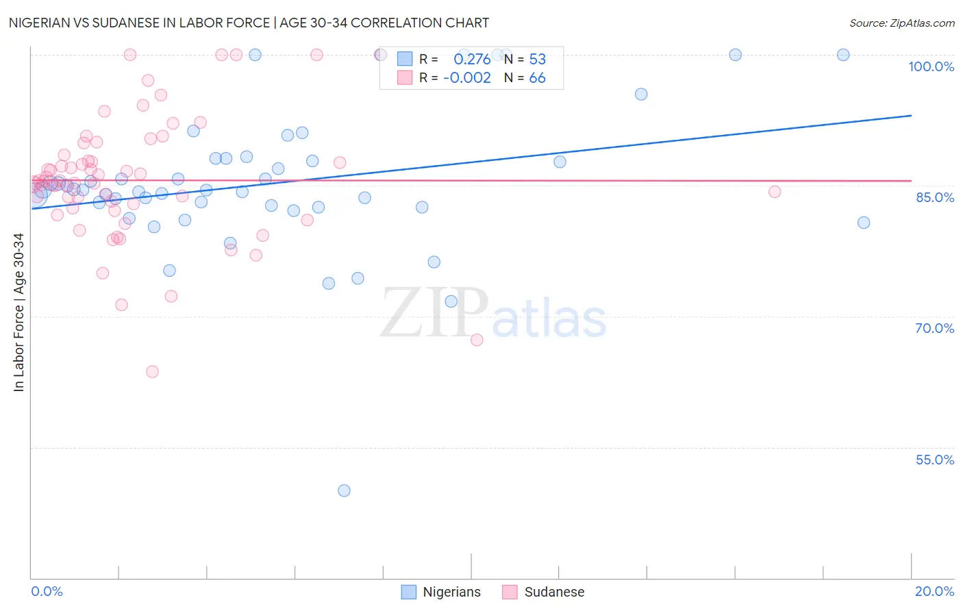 Nigerian vs Sudanese In Labor Force | Age 30-34