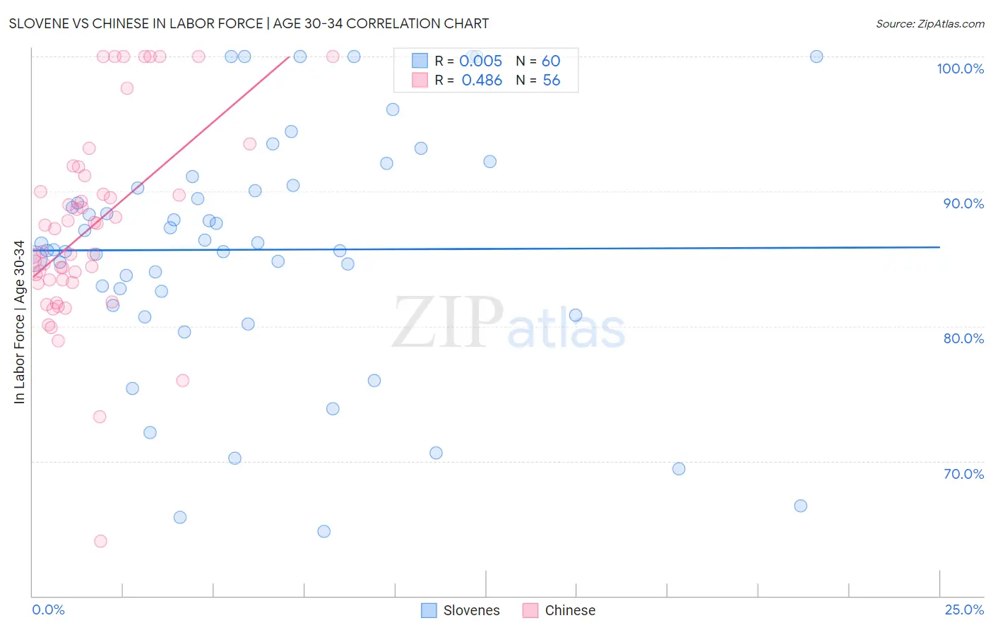 Slovene vs Chinese In Labor Force | Age 30-34