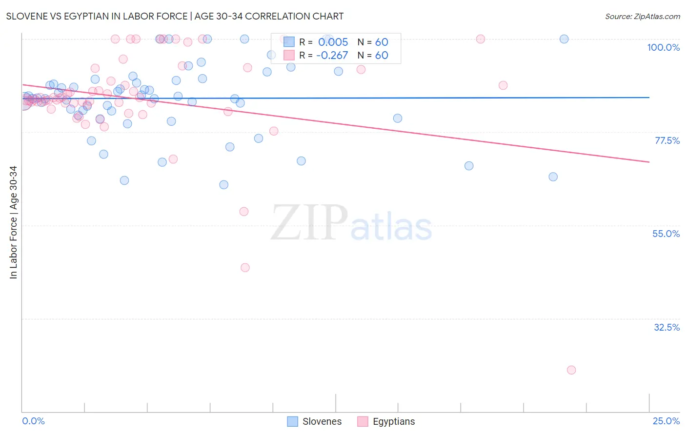 Slovene vs Egyptian In Labor Force | Age 30-34