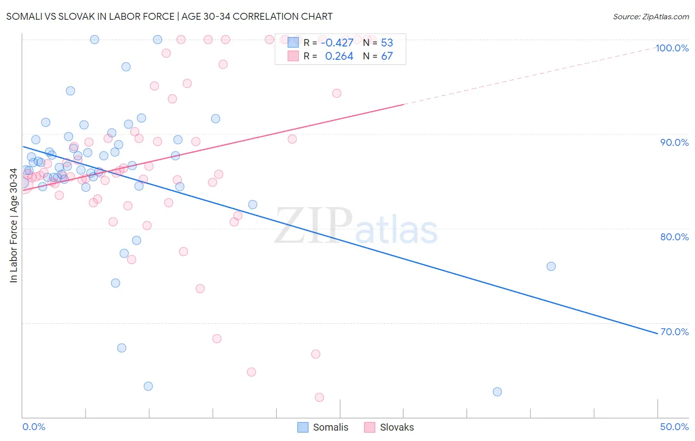 Somali vs Slovak In Labor Force | Age 30-34