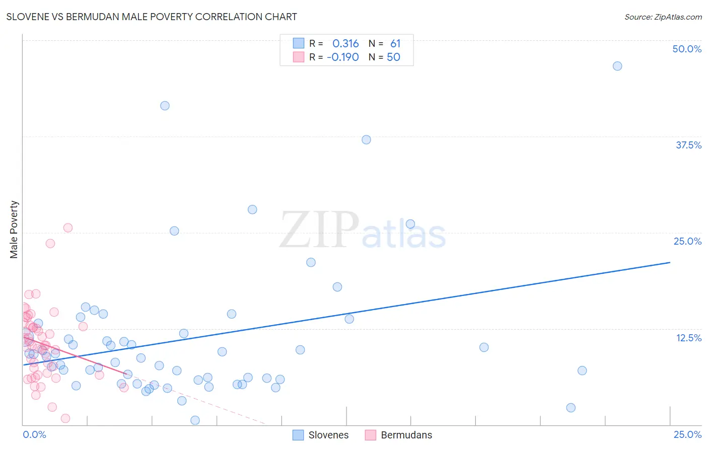 Slovene vs Bermudan Male Poverty