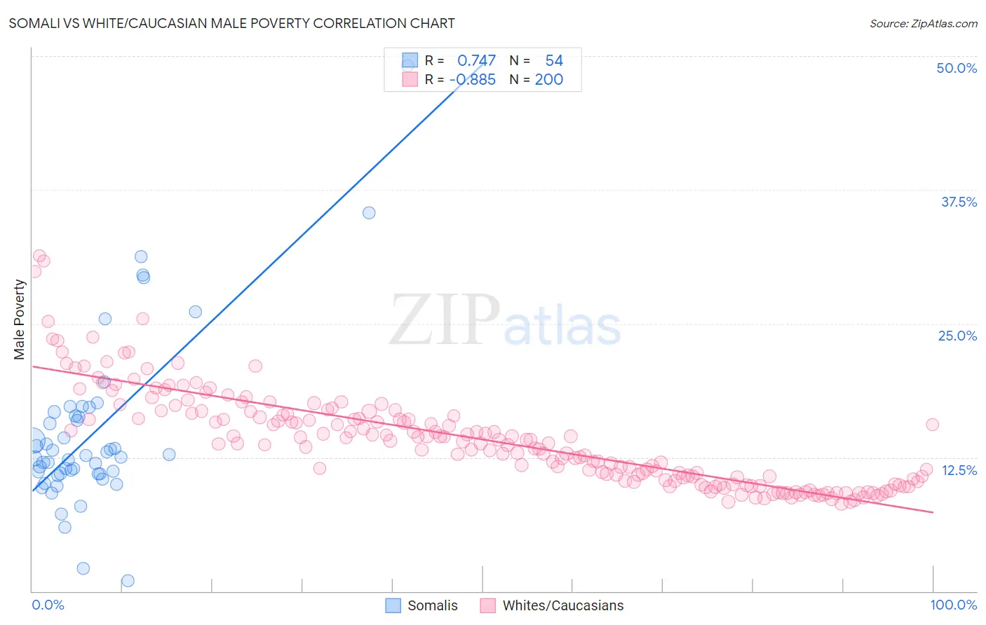 Somali vs White/Caucasian Male Poverty