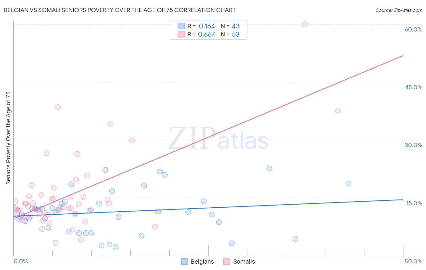 Belgian vs Somali Seniors Poverty Over the Age of 75