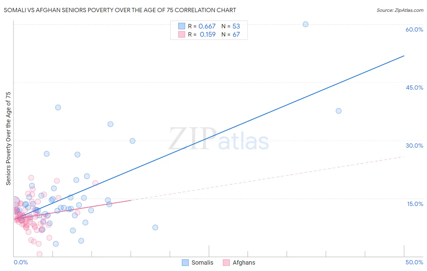Somali vs Afghan Seniors Poverty Over the Age of 75
