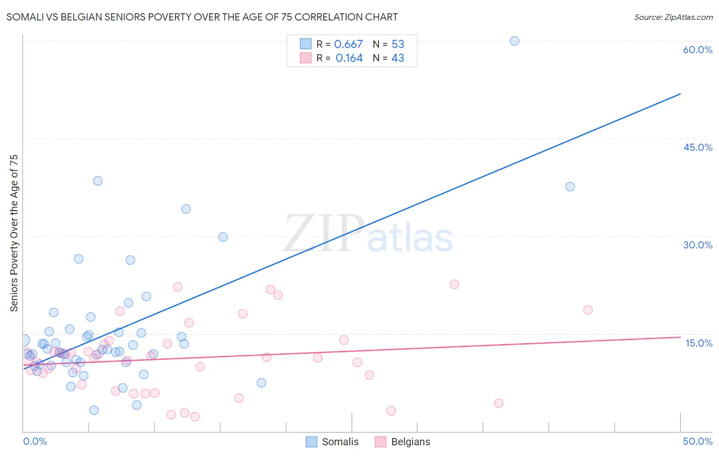 Somali vs Belgian Seniors Poverty Over the Age of 75