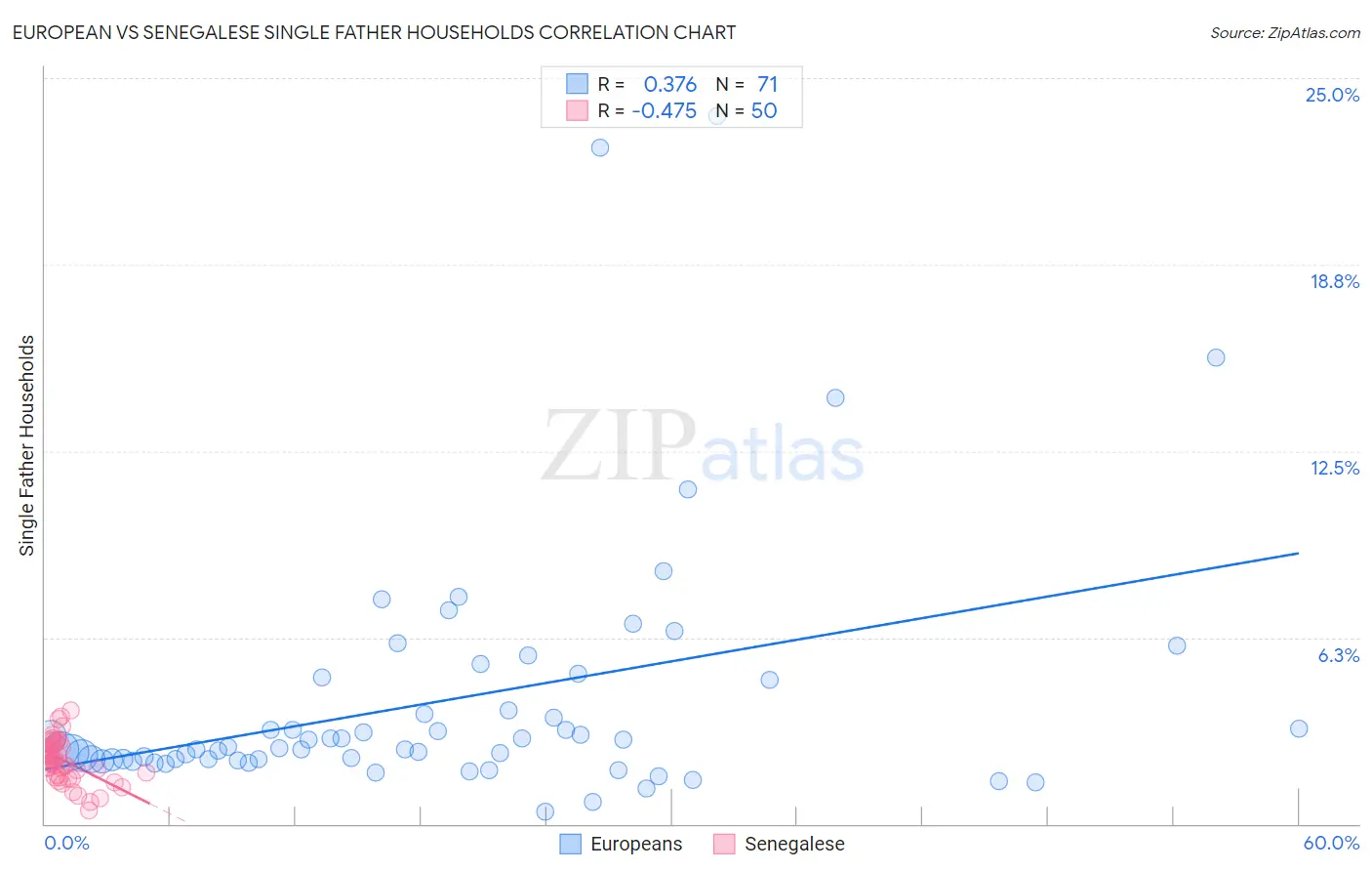 European vs Senegalese Single Father Households