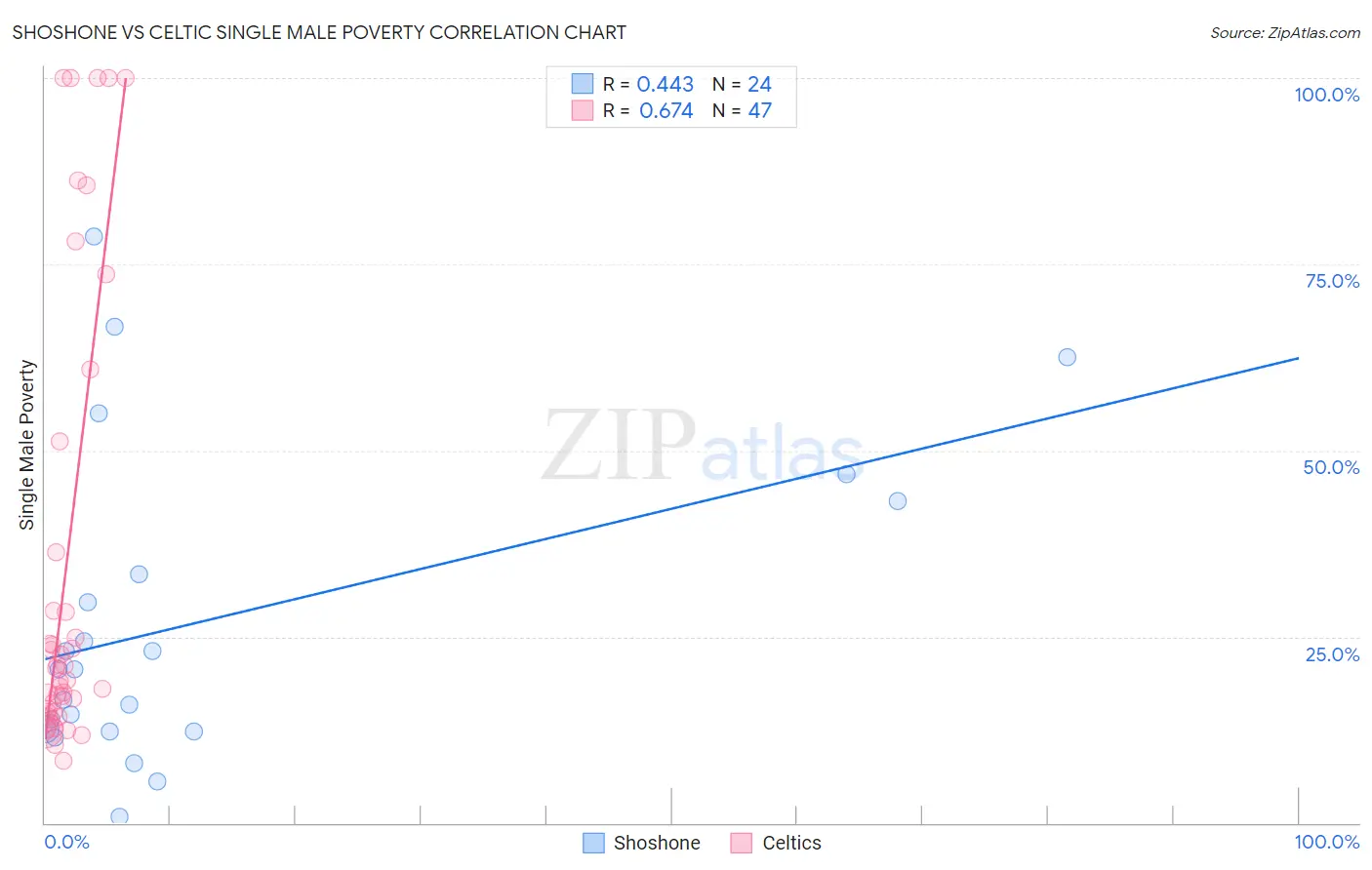 Shoshone vs Celtic Single Male Poverty