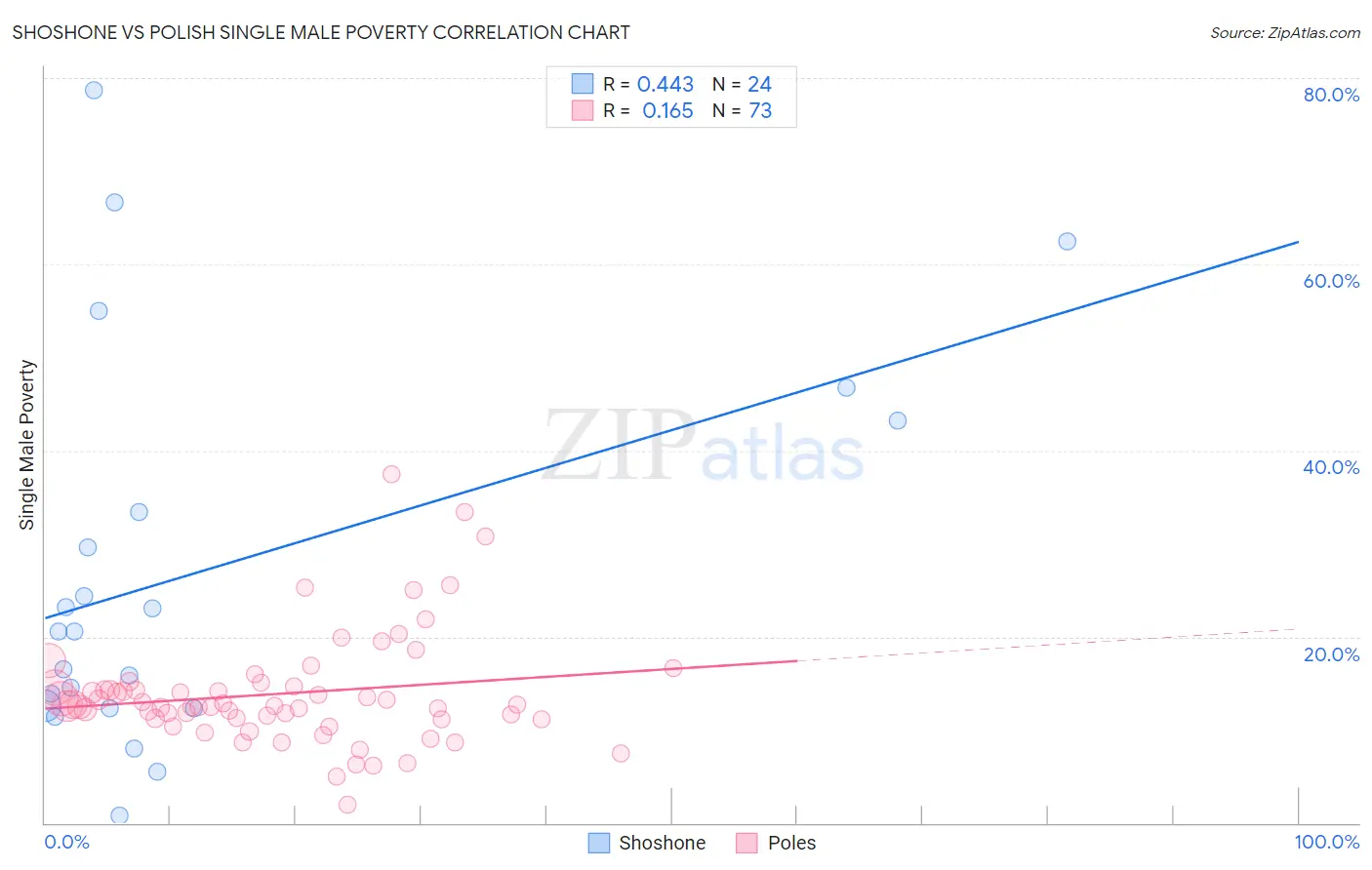 Shoshone vs Polish Single Male Poverty