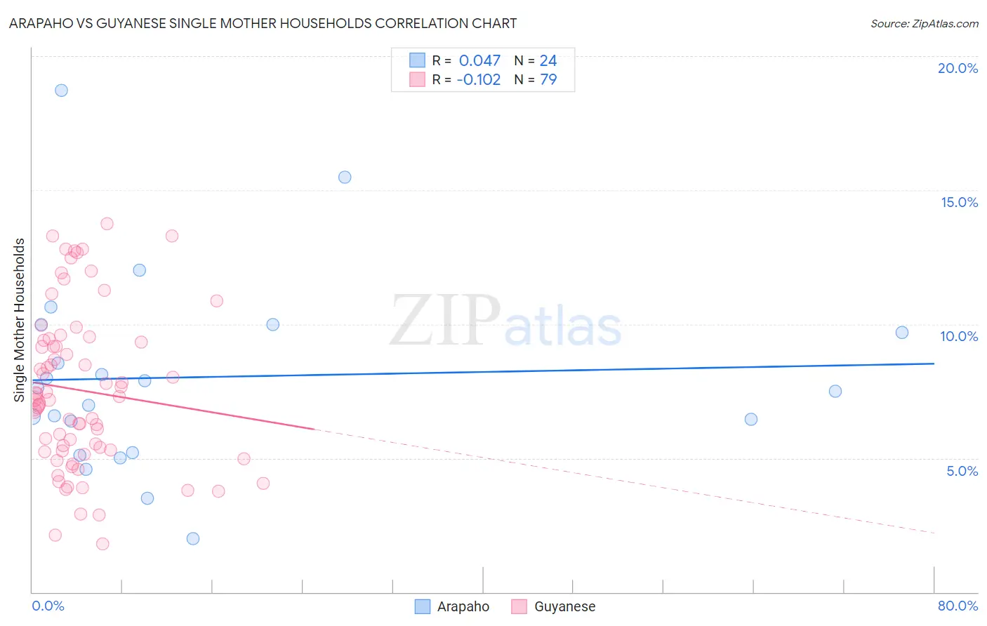 Arapaho vs Guyanese Single Mother Households