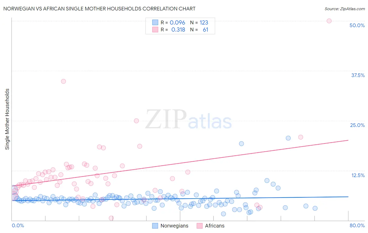 Norwegian vs African Single Mother Households