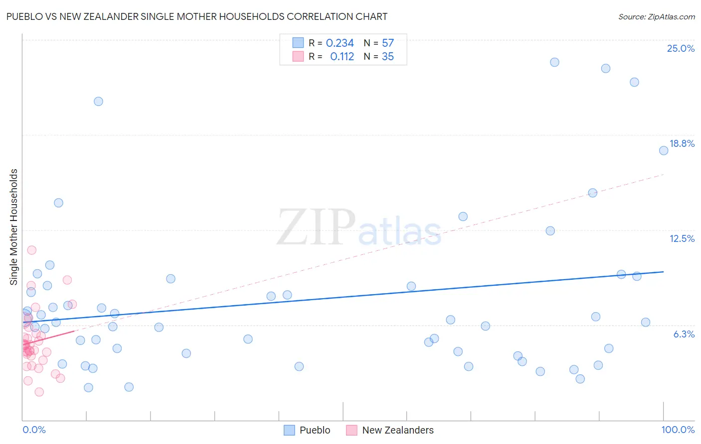 Pueblo vs New Zealander Single Mother Households