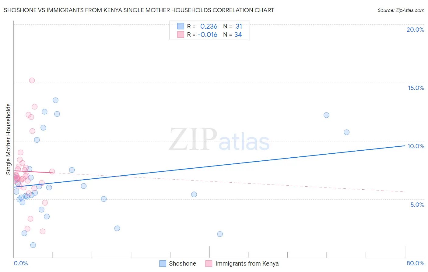 Shoshone vs Immigrants from Kenya Single Mother Households