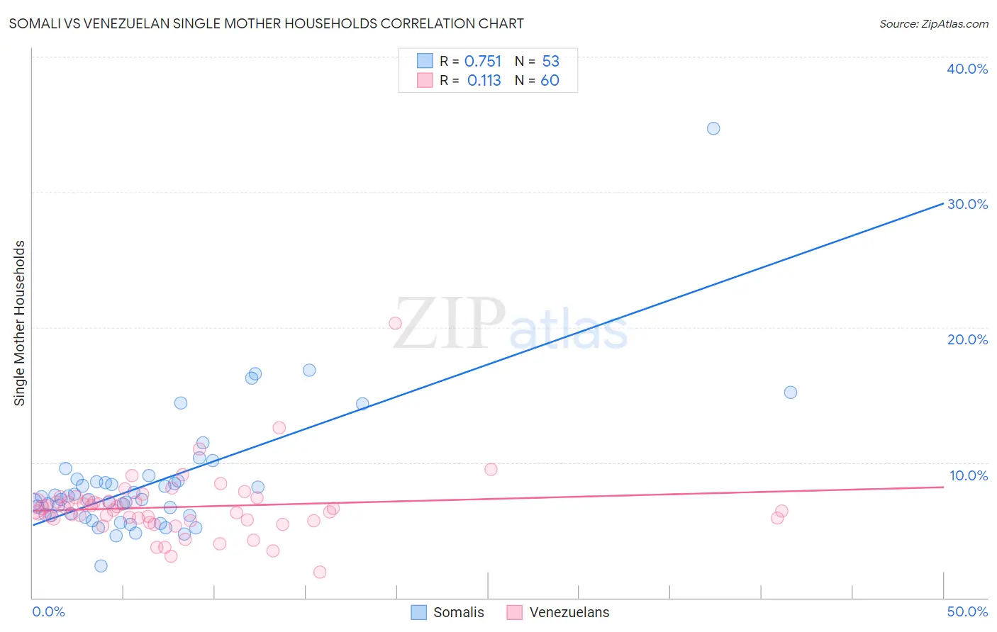 Somali vs Venezuelan Single Mother Households