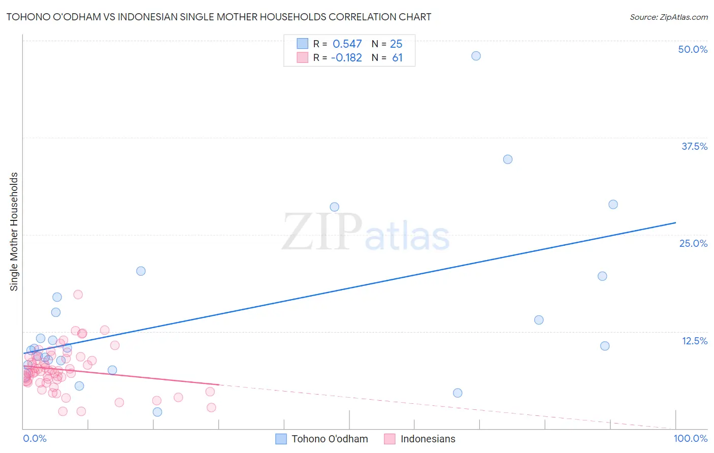 Tohono O'odham vs Indonesian Single Mother Households