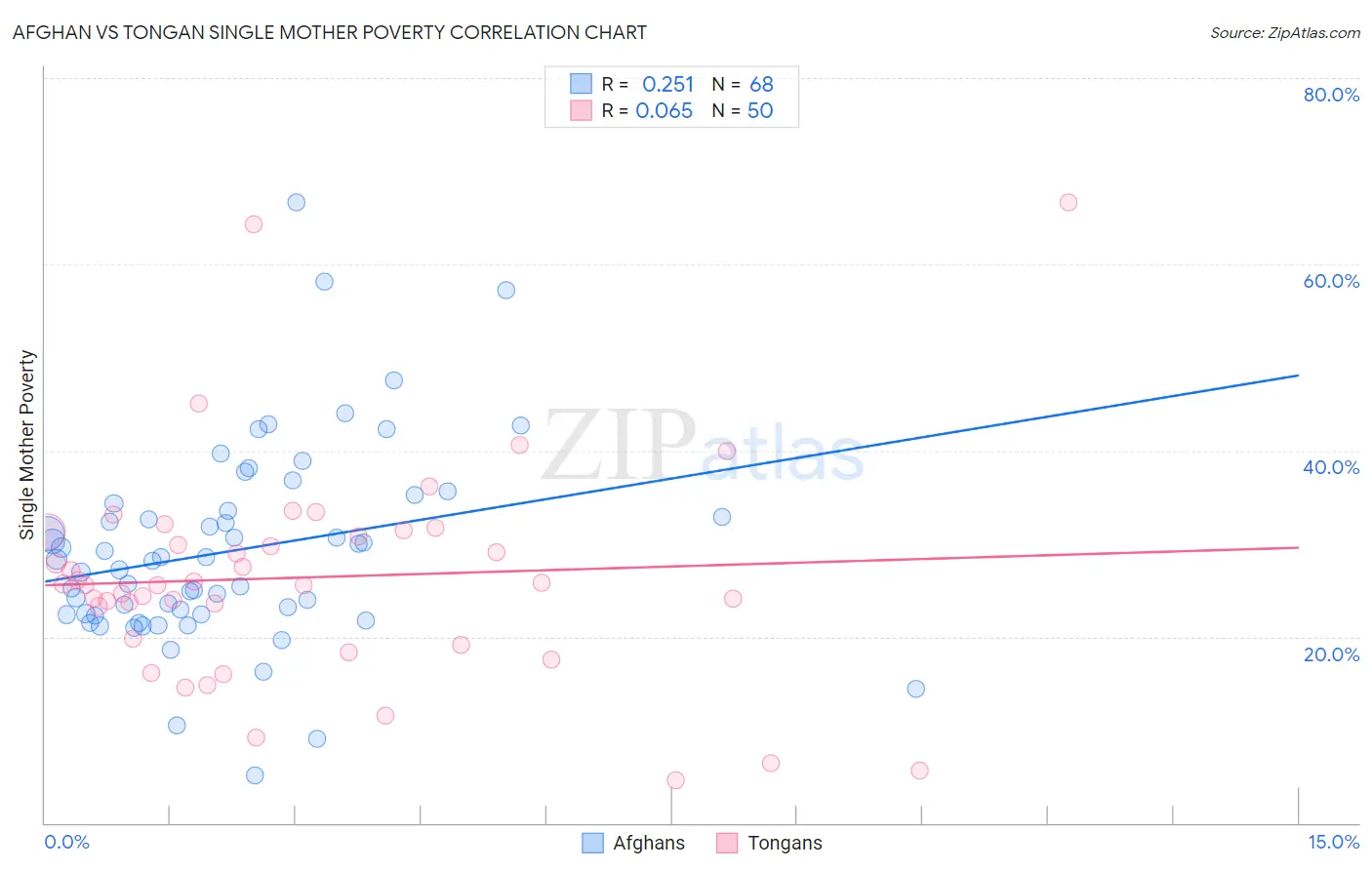 Afghan vs Tongan Single Mother Poverty