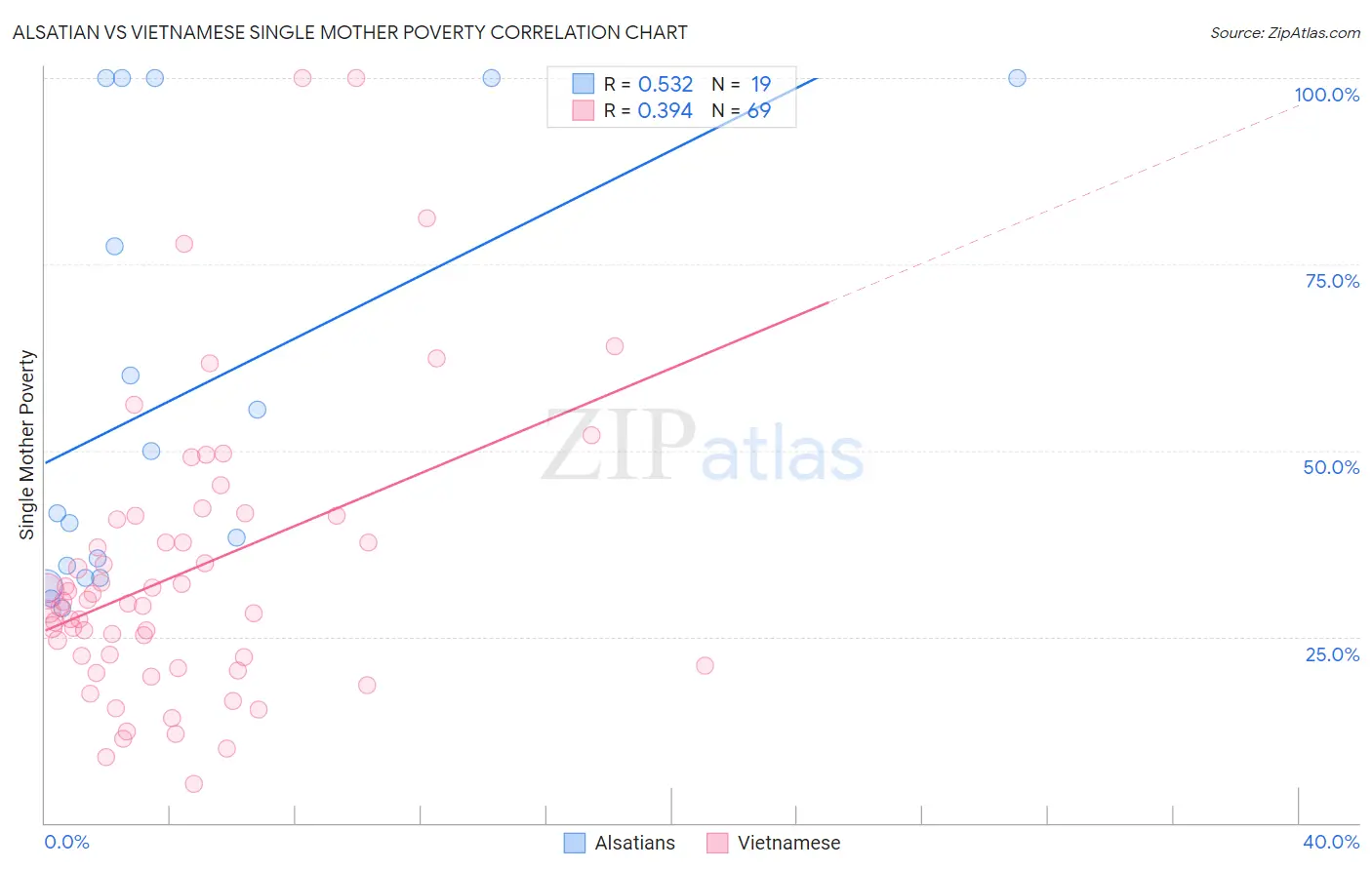 Alsatian vs Vietnamese Single Mother Poverty