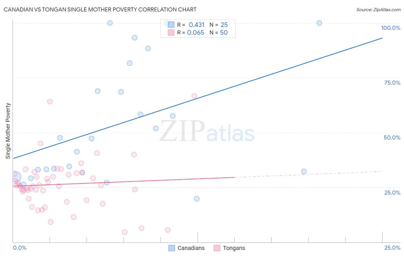 Canadian vs Tongan Single Mother Poverty