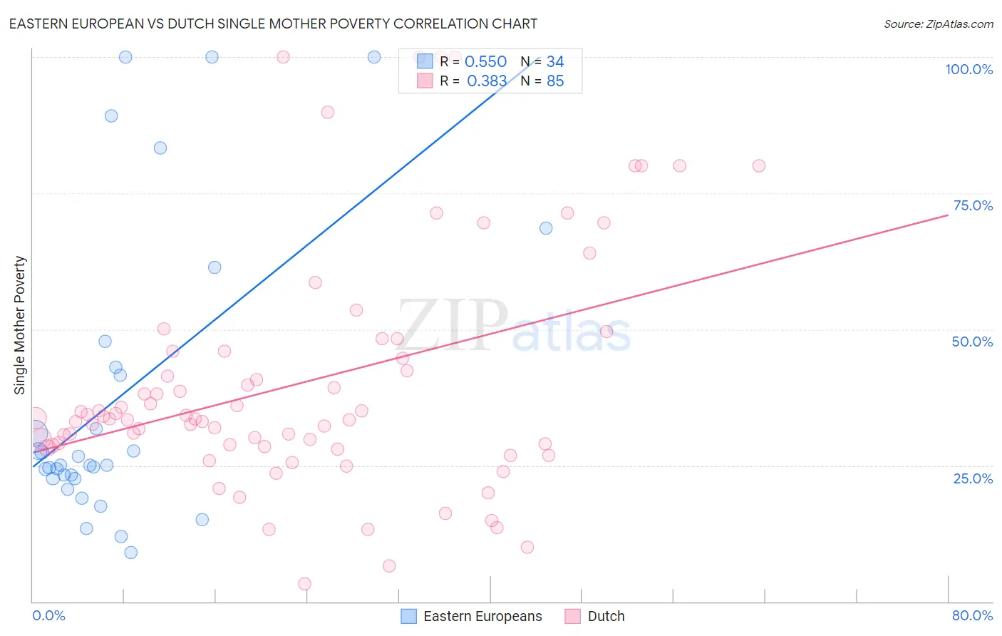 Eastern European vs Dutch Single Mother Poverty