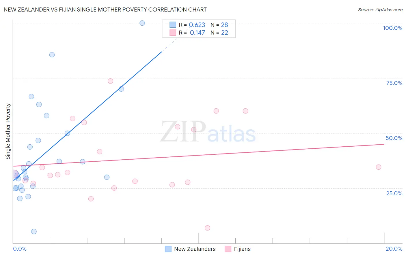 New Zealander vs Fijian Single Mother Poverty