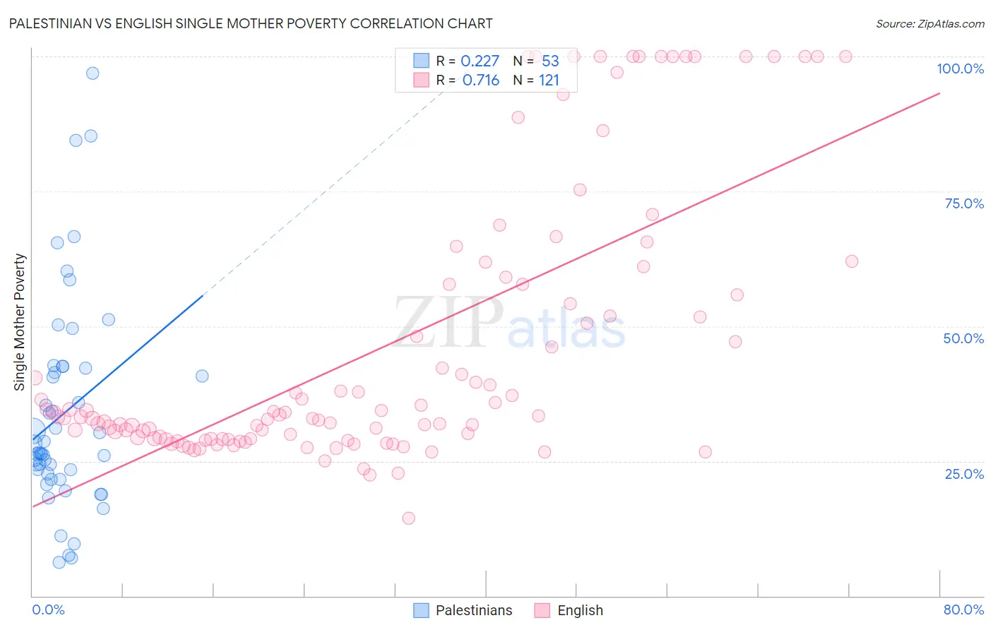 Palestinian vs English Single Mother Poverty