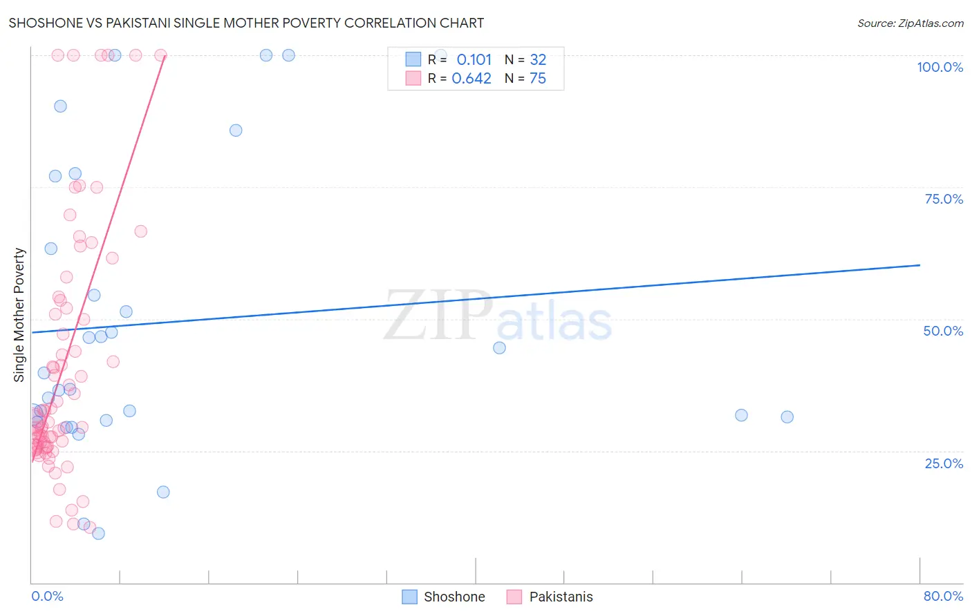 Shoshone vs Pakistani Single Mother Poverty