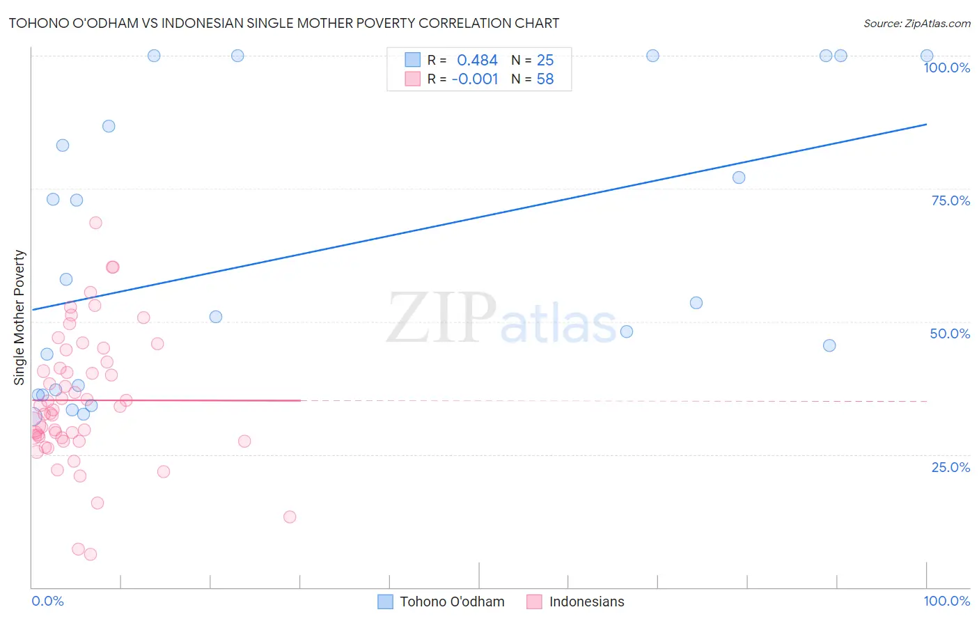 Tohono O'odham vs Indonesian Single Mother Poverty