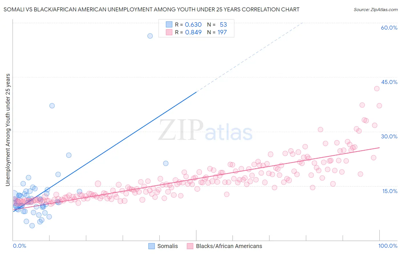 Somali vs Black/African American Unemployment Among Youth under 25 years