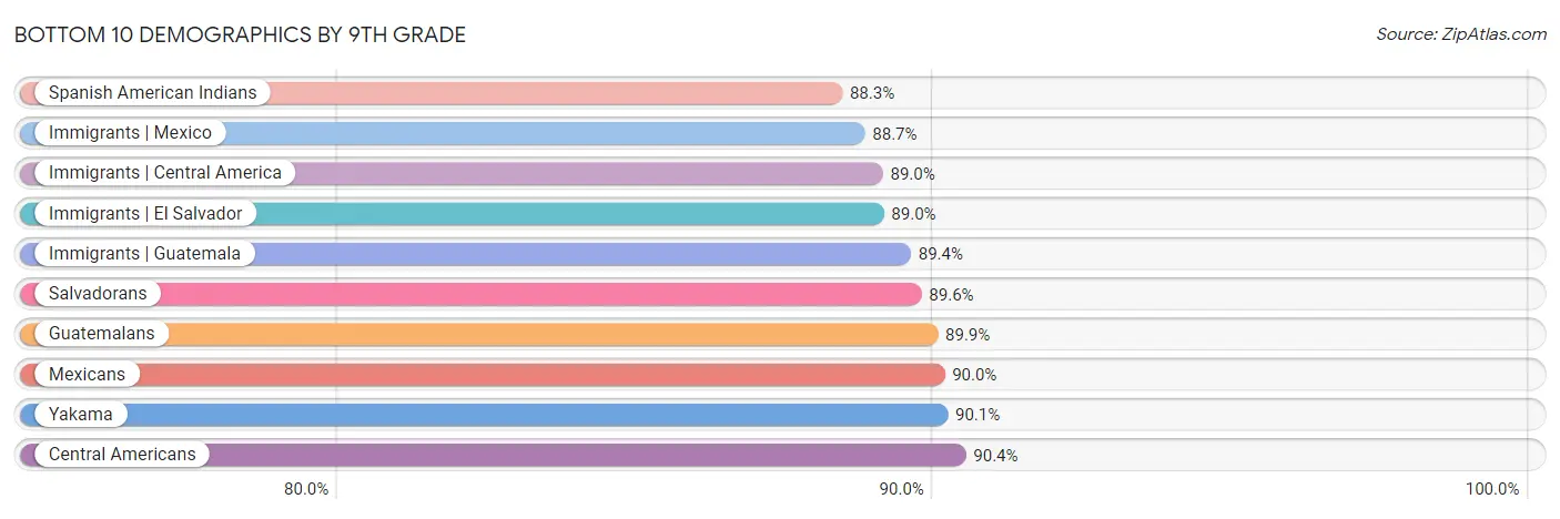 Bottom 10 Demographics by 9th Grade