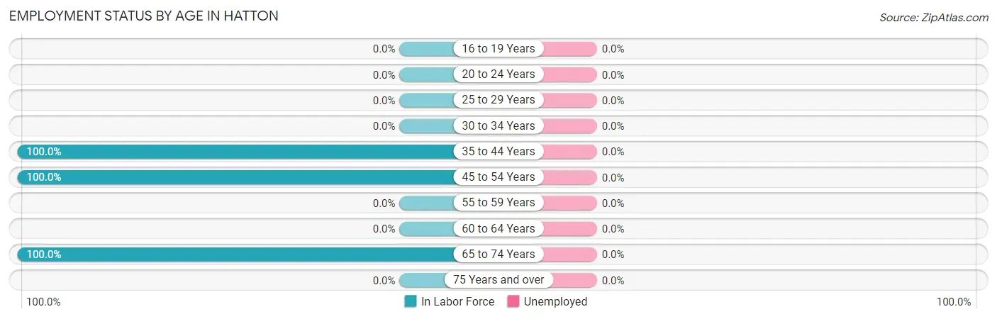 Employment Status by Age in Hatton