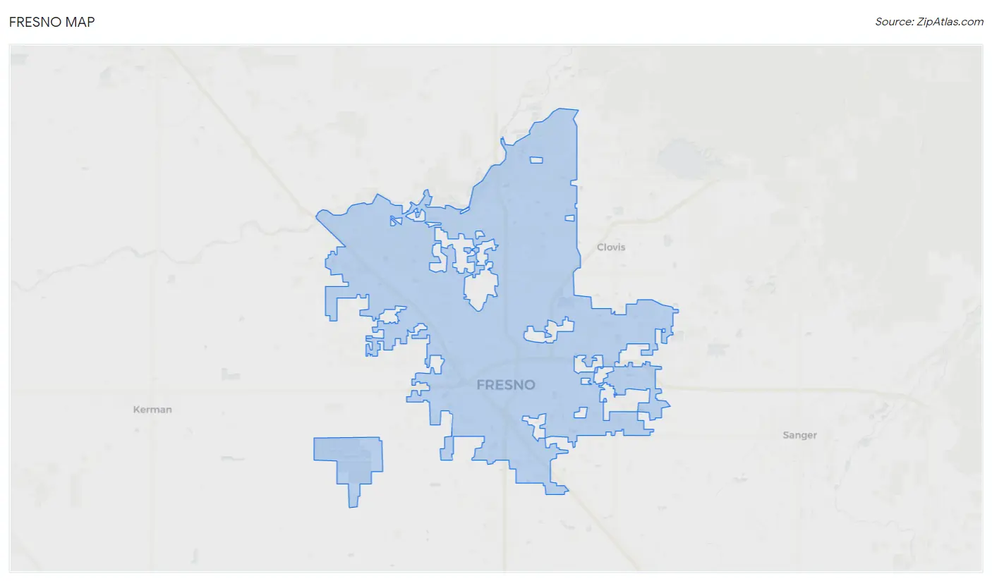 Fresno, CA Zip Codes Map & Profile 2023 Zip Atlas
