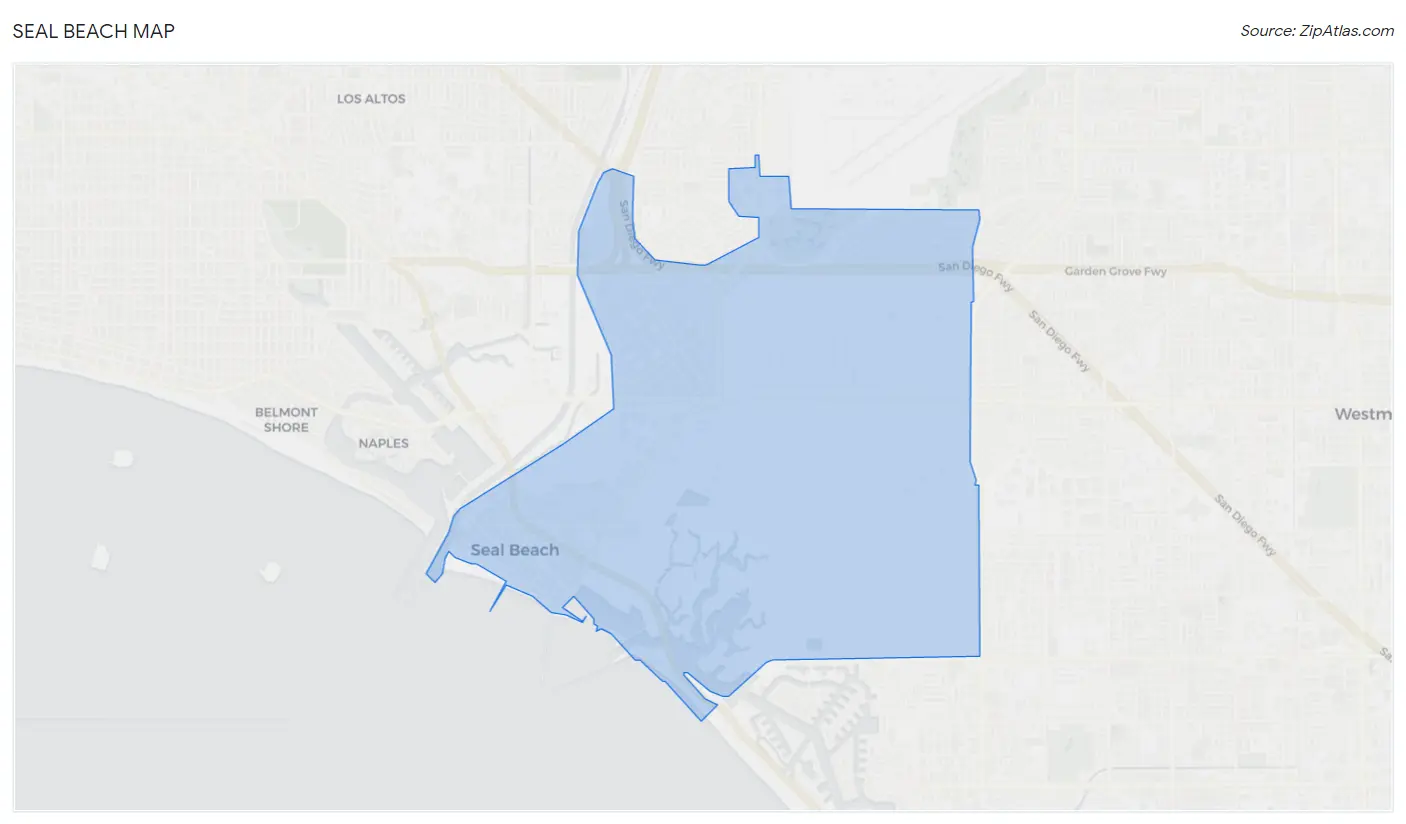Seal Beach, CA Zip Codes Map & Profile 2023 Zip Atlas