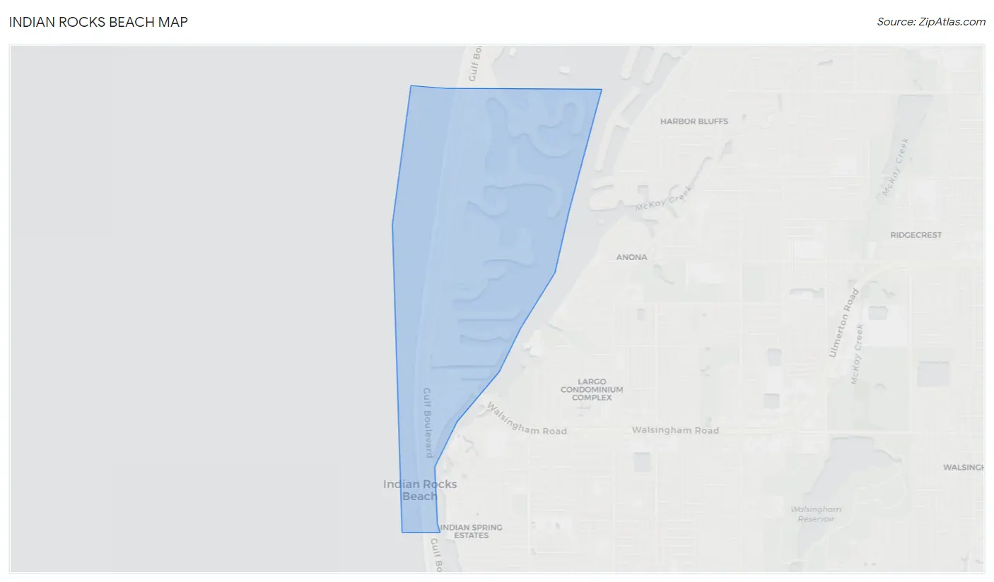 Indian Rocks Beach, FL Zip Codes Map & Profile 2023 Zip Atlas