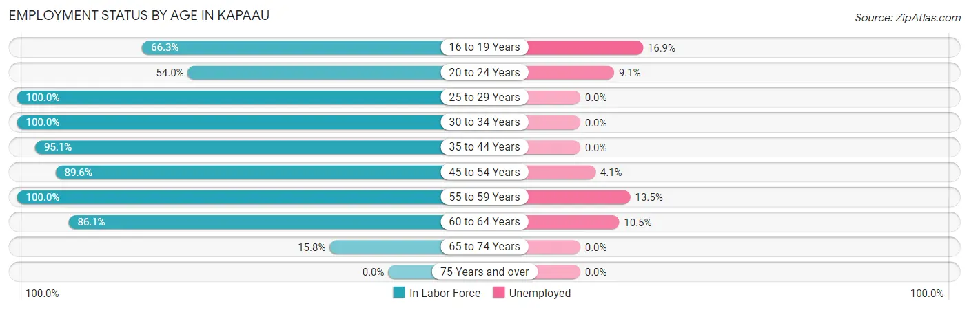 Employment Status by Age in Kapaau