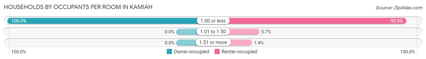 Households by Occupants per Room in Kamiah