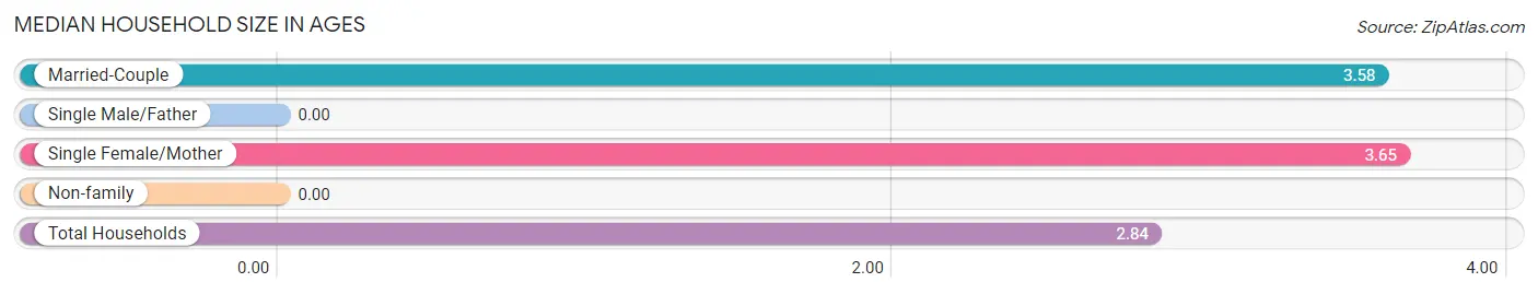 Median Household Size in Ages