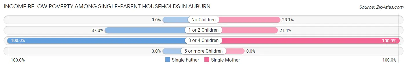 Income Below Poverty Among Single-Parent Households in Auburn