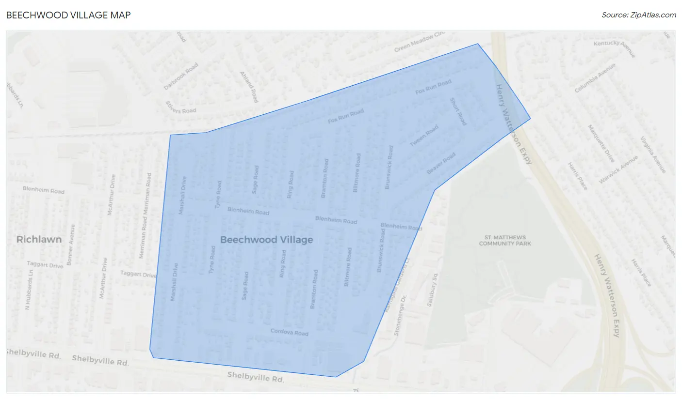 Beechwood Village Map
