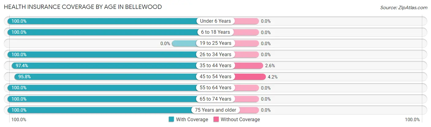 Health Insurance Coverage by Age in Bellewood