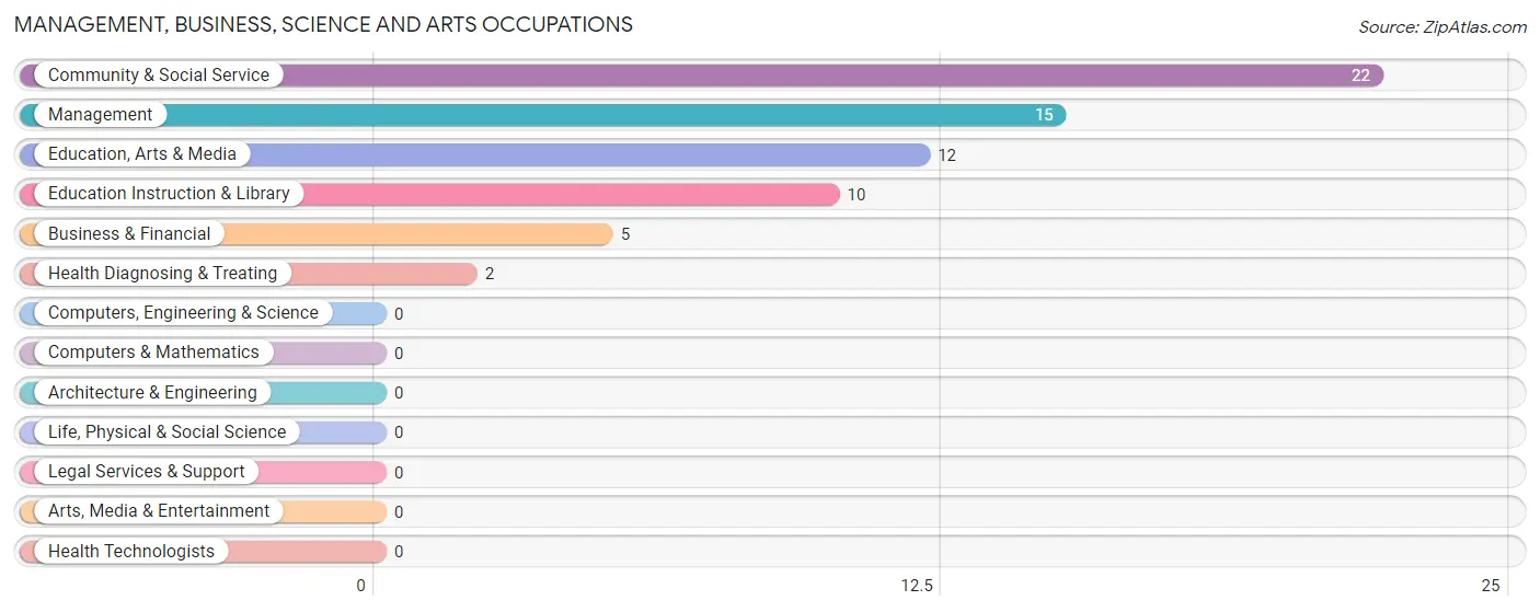 Management, Business, Science and Arts Occupations in Benham