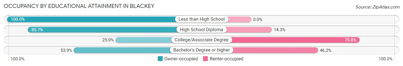 Occupancy by Educational Attainment in Blackey