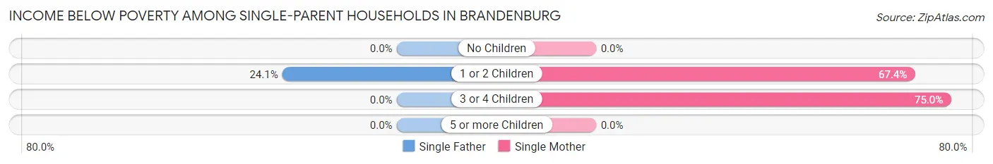 Income Below Poverty Among Single-Parent Households in Brandenburg