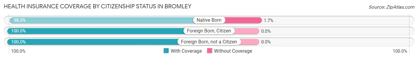 Health Insurance Coverage by Citizenship Status in Bromley