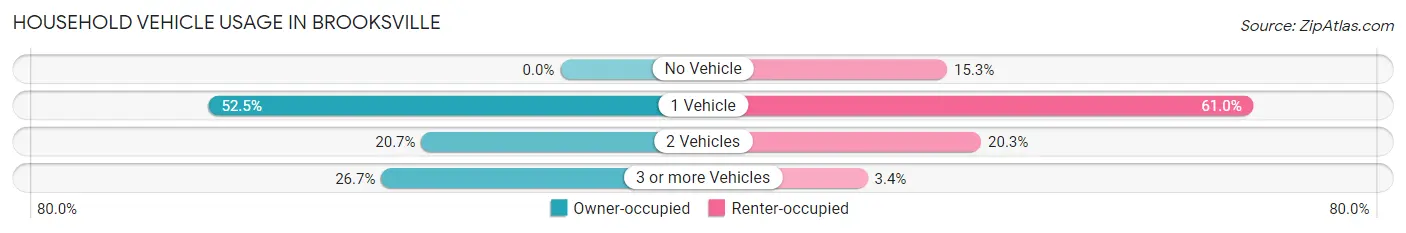 Household Vehicle Usage in Brooksville