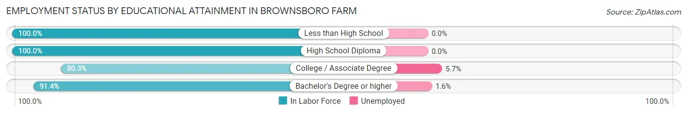 Employment Status by Educational Attainment in Brownsboro Farm