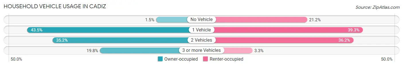 Household Vehicle Usage in Cadiz