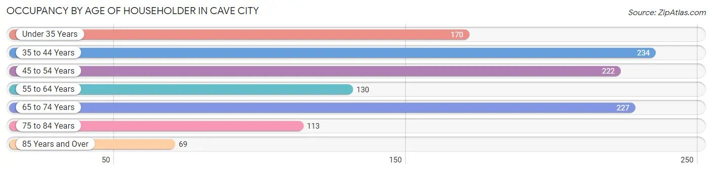 Occupancy by Age of Householder in Cave City